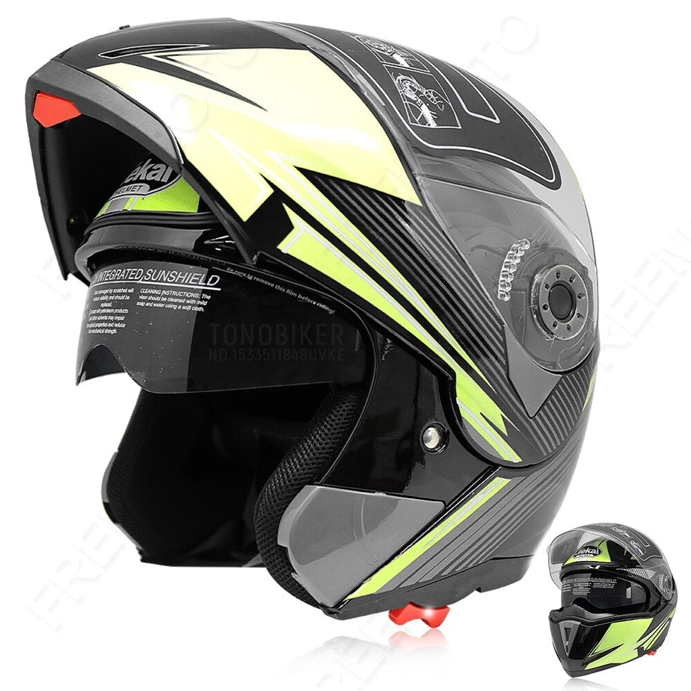 Motorcycle Flip Up Safety Helmet - Blue Force Sports