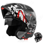 Motorcycle Flip Up Safety Helmet - Blue Force Sports