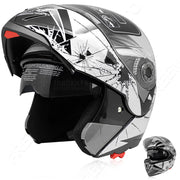 Motorcycle Flip Up Safety Helmet - Blue Force Sports