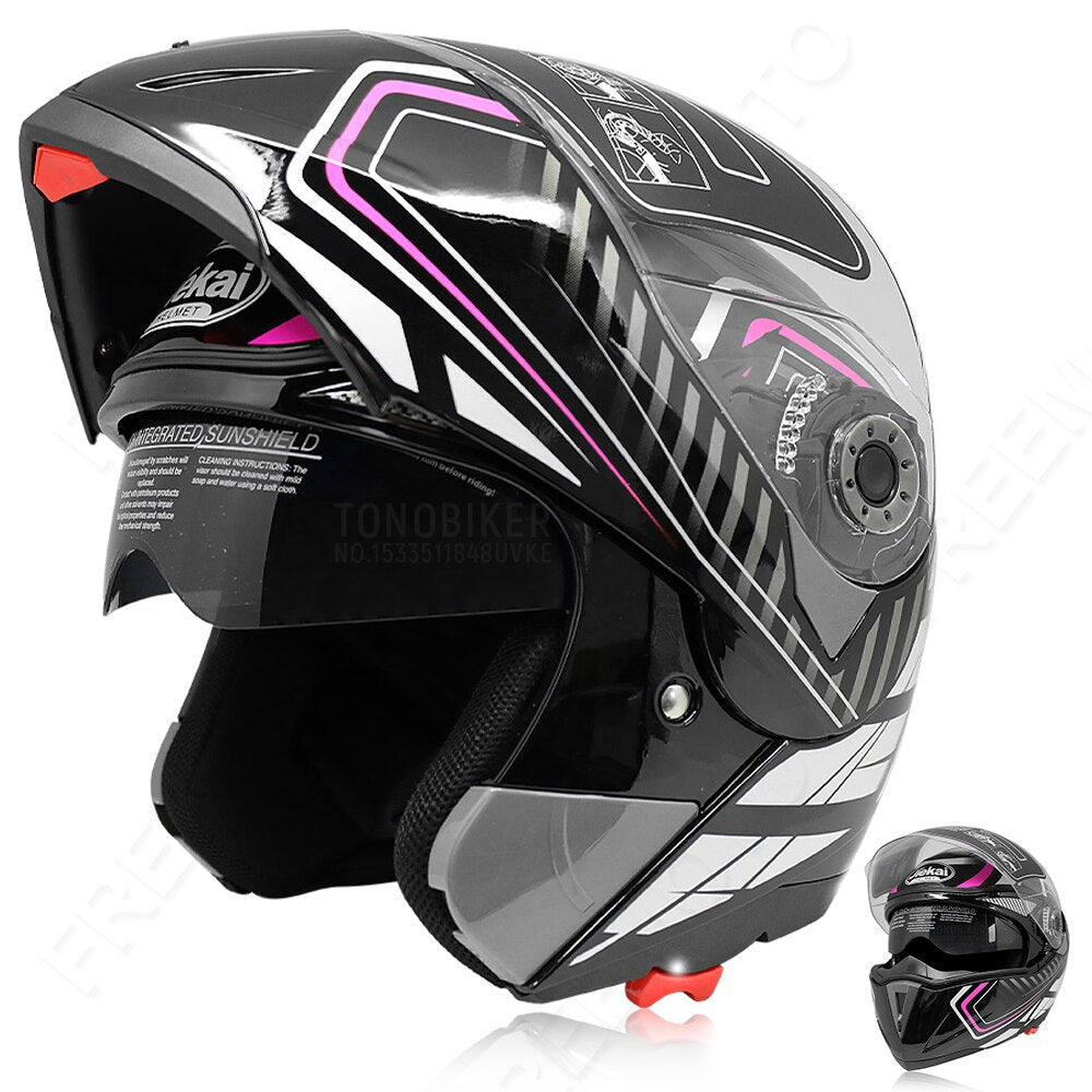 Motorcycle Flip Up Safety Helmet - Blue Force Sports