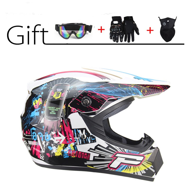 Off-Road Full Face Moto Helmet - Blue Force Sports