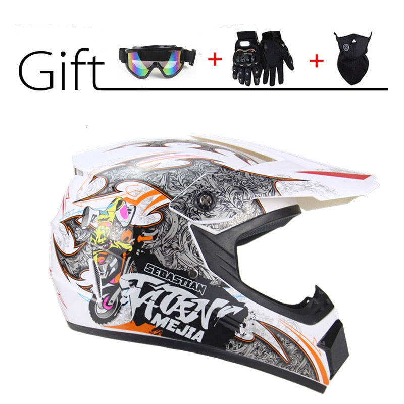 Off-Road Full Face Moto Helmet - Blue Force Sports