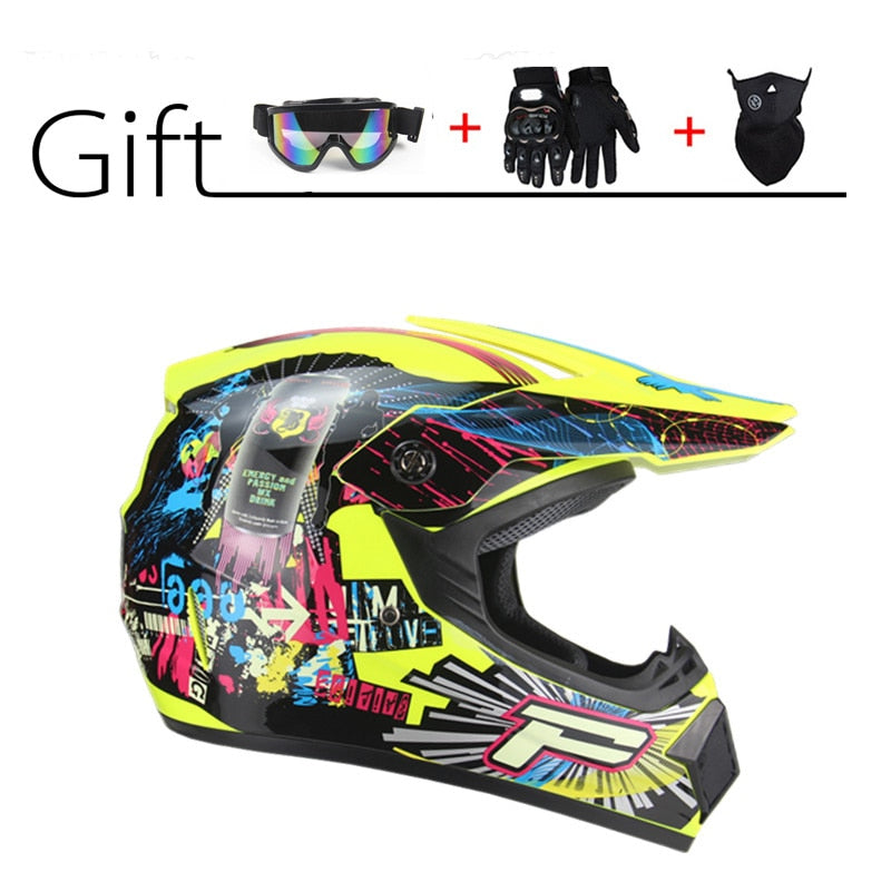 Off-Road Full Face Moto Helmet - Blue Force Sports