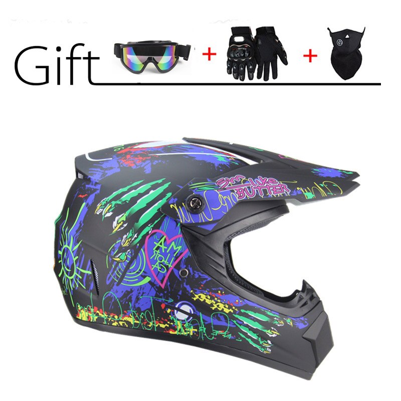 Off-Road Full Face Moto Helmet - Blue Force Sports