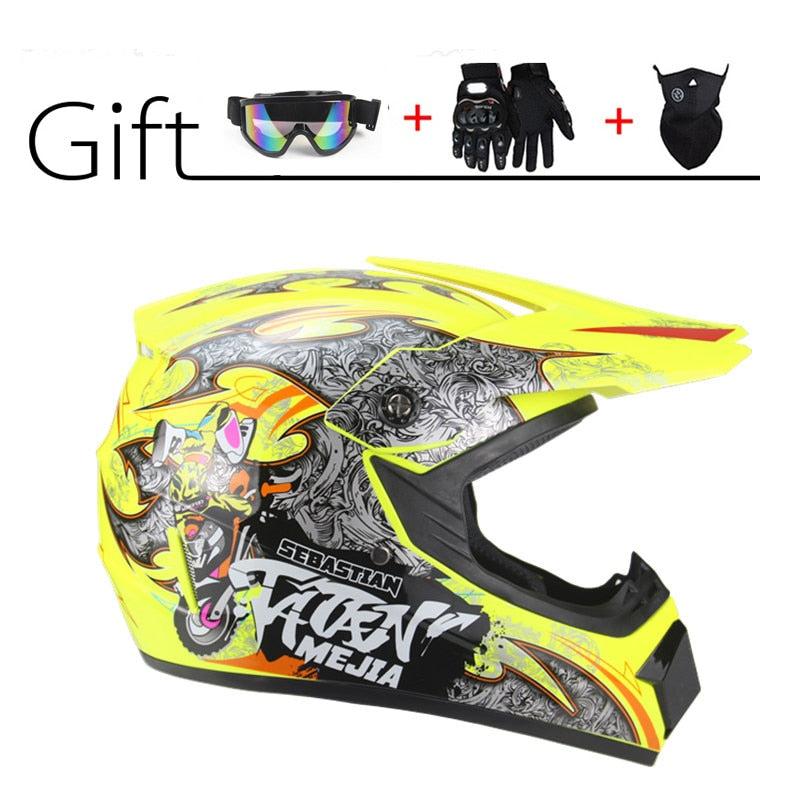 Off-Road Full Face Moto Helmet - Blue Force Sports