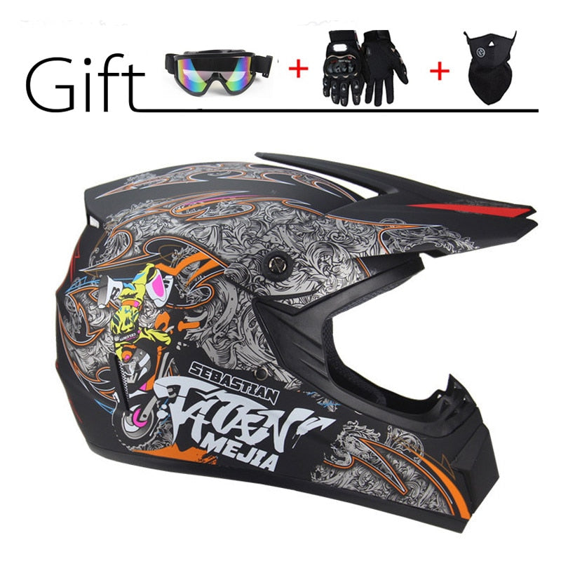 Off-Road Full Face Moto Helmet - Blue Force Sports