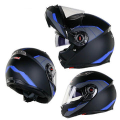 Flip Up Moto Helmet - Blue Force Sports
