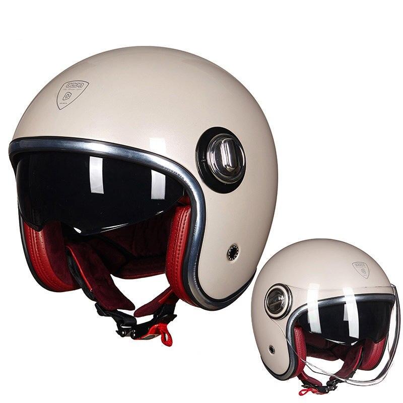Retro Moto Helmet - Blue Force Sports