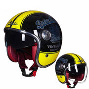 Retro Moto Helmet - Blue Force Sports