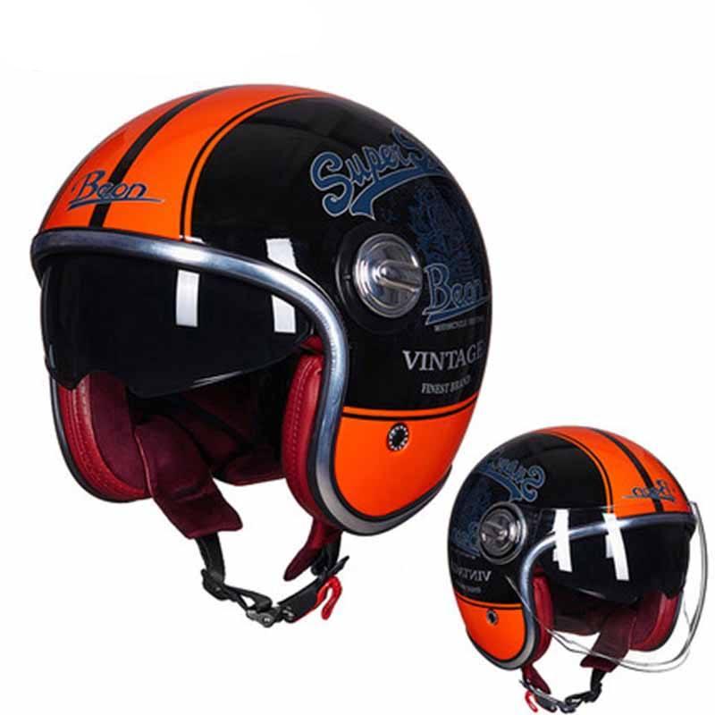 Retro Moto Helmet - Blue Force Sports
