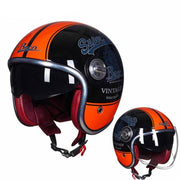Retro Moto Helmet - Blue Force Sports