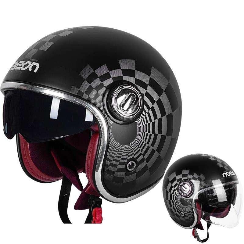 Retro Moto Helmet - Blue Force Sports