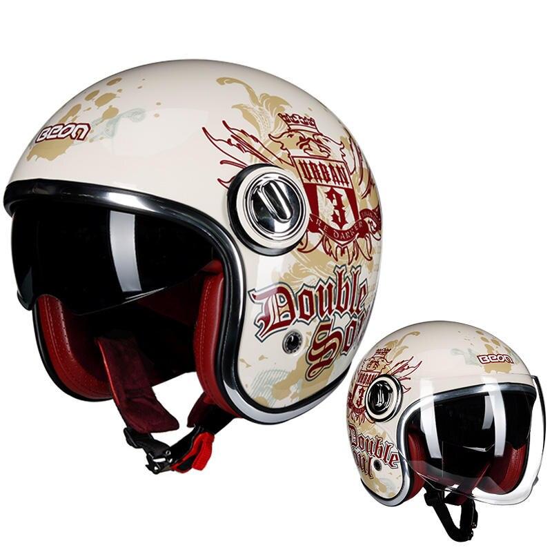 Retro Moto Helmet - Blue Force Sports
