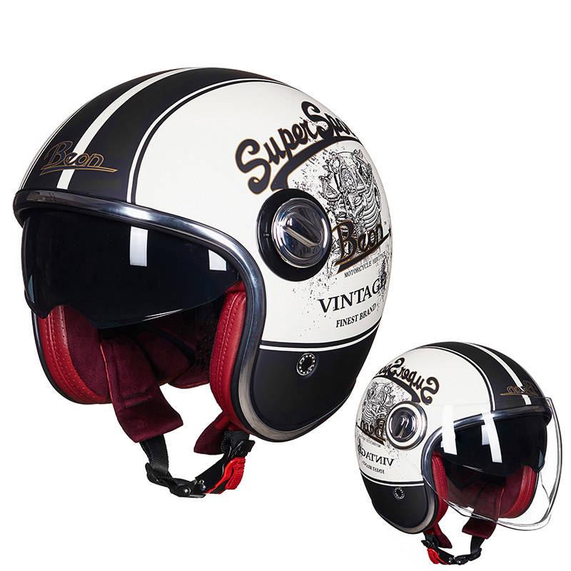 Retro Moto Helmet - Blue Force Sports
