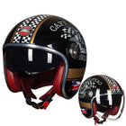 Retro Moto Helmet - Blue Force Sports