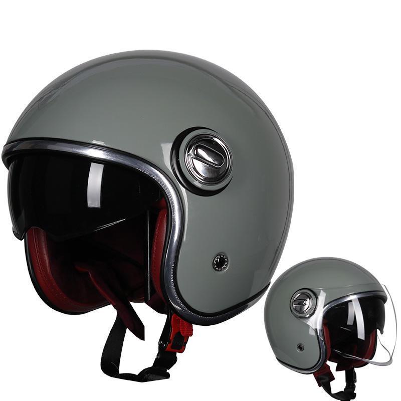 Retro Moto Helmet - Blue Force Sports