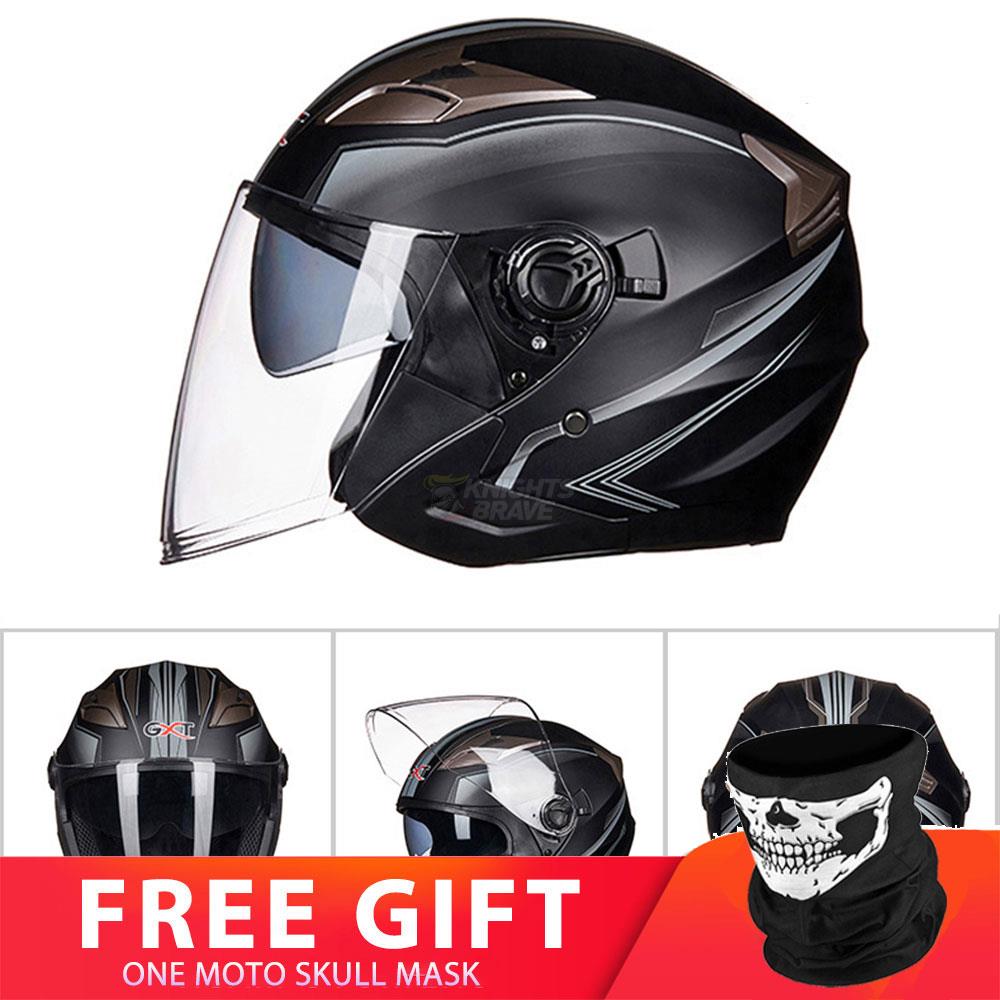 Motorcycle Double Lens Helmet - Blue Force Sports