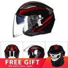 Motorcycle Double Lens Helmet - Blue Force Sports