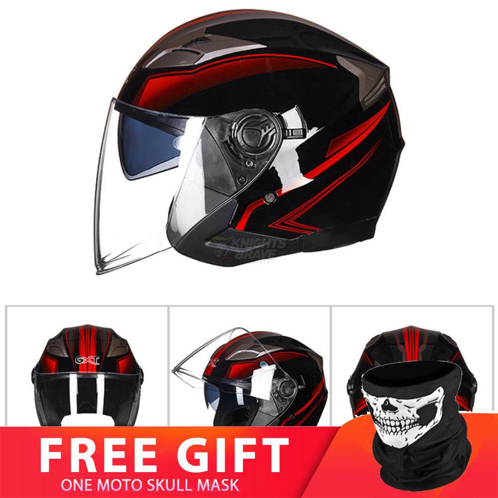 Motorcycle Double Lens Helmet - Blue Force Sports