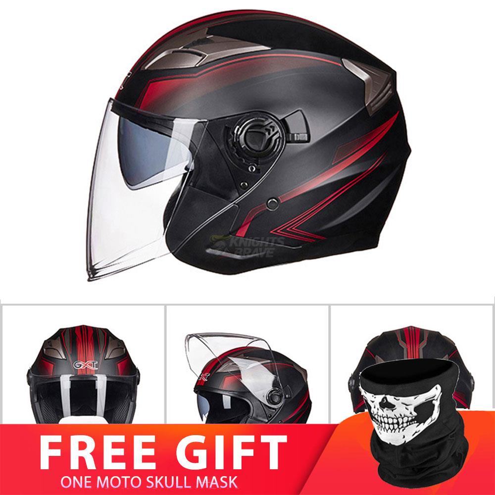 Motorcycle Double Lens Helmet - Blue Force Sports