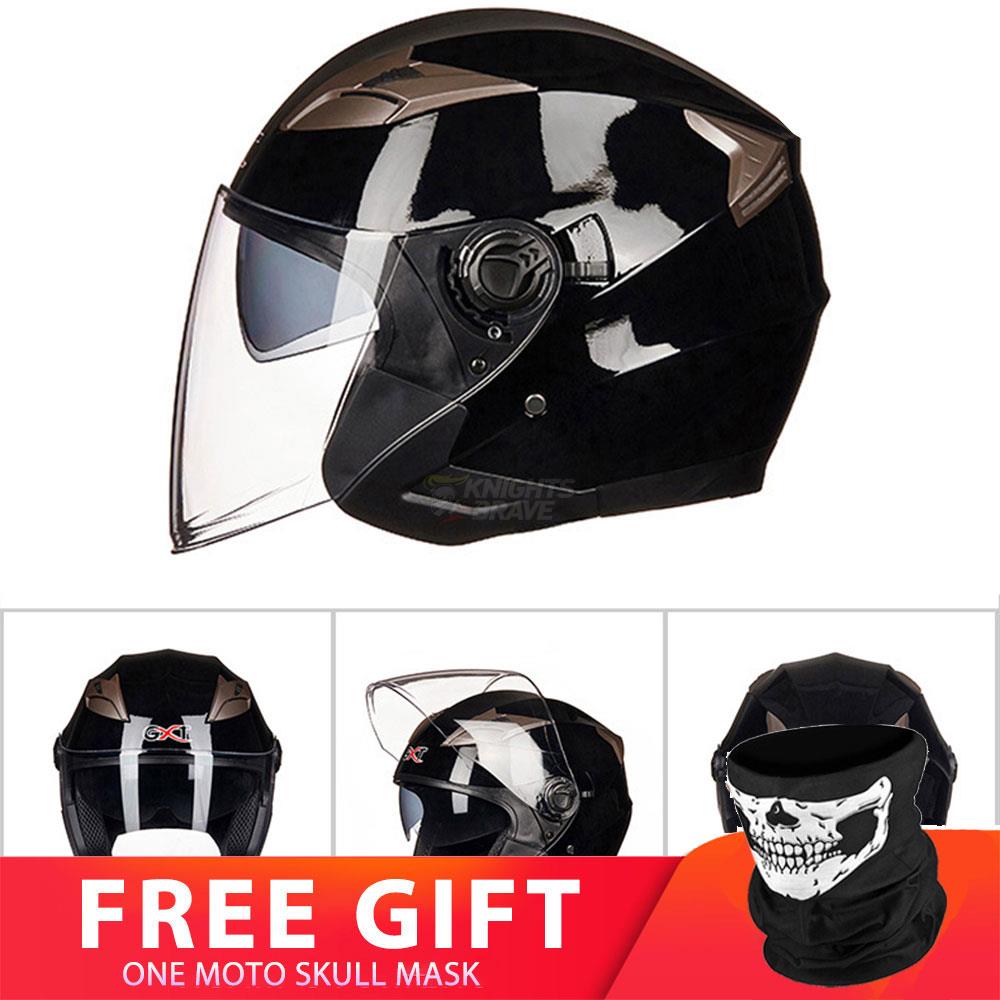 Motorcycle Double Lens Helmet - Blue Force Sports