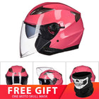 Motorcycle Double Lens Helmet - Blue Force Sports
