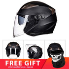 Motorcycle Double Lens Helmet - Blue Force Sports