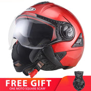 Motorcycle Double Lens Helmet - Blue Force Sports