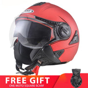 Motorcycle Double Lens Helmet - Blue Force Sports