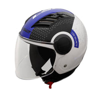 Half Face Moto Helmet - Blue Force Sports