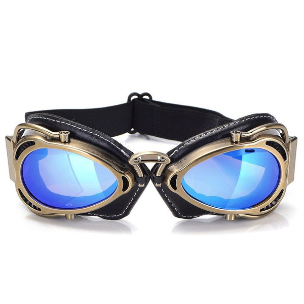 MTB Motorcycle Vintage Goggles - Blue Force Sports
