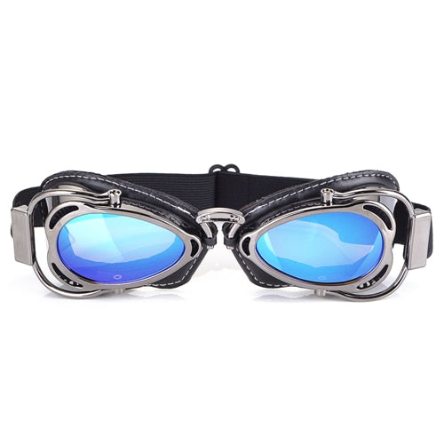 MTB Motorcycle Vintage Goggles - Blue Force Sports