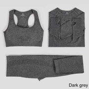 Elastic Seamless Yoga Set for Women - Blue Force Sports