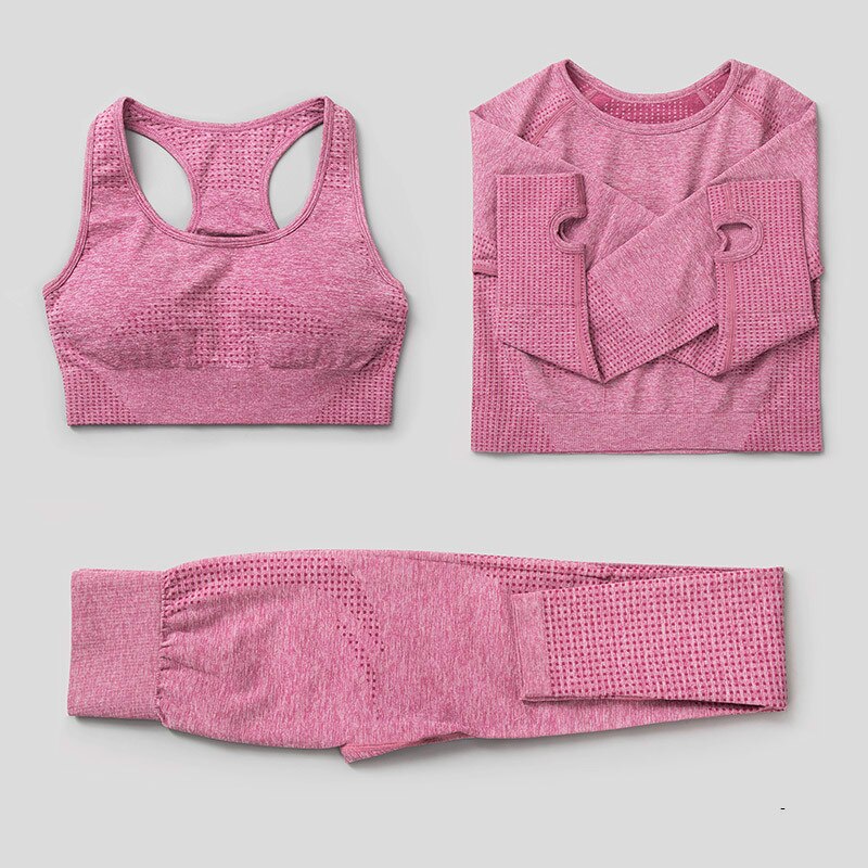 Elastic Seamless Yoga Set for Women - Blue Force Sports