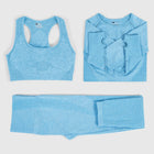 Elastic Seamless Yoga Set for Women - Blue Force Sports