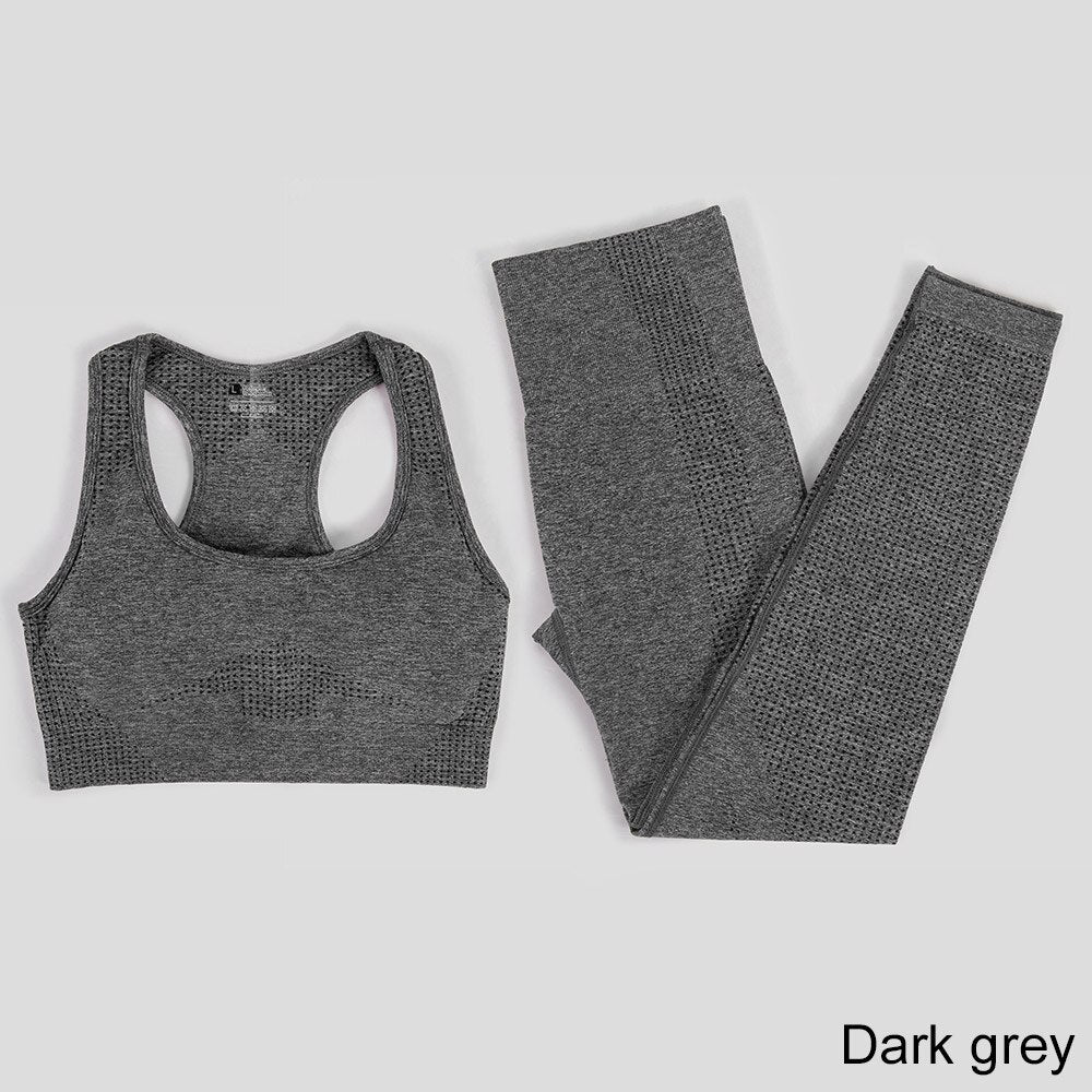 Elastic Seamless Yoga Set for Women - Blue Force Sports