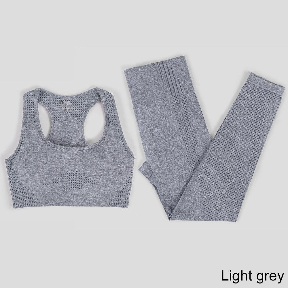 Elastic Seamless Yoga Set for Women - Blue Force Sports