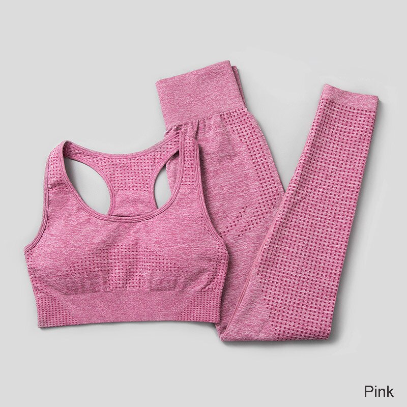 Elastic Seamless Yoga Set for Women - Blue Force Sports