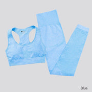 Elastic Seamless Yoga Set for Women - Blue Force Sports