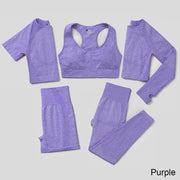Elastic Seamless Yoga Set for Women - Blue Force Sports