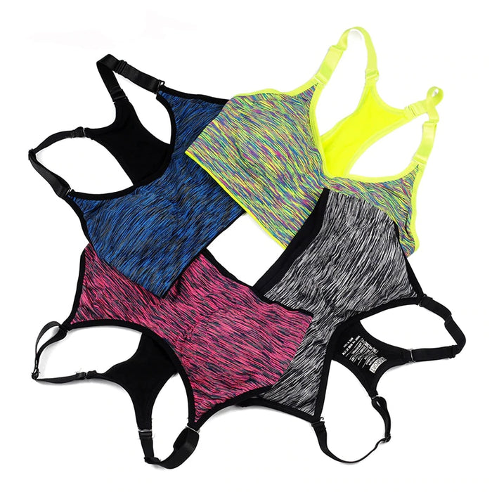 Quick Dry Padded Adjustable Sports Bra - Blue Force Sports