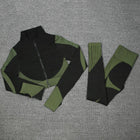 Women's Crop Top And Push Up Leggings - Blue Force Sports
