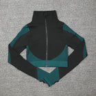 Women's Crop Top And Push Up Leggings - Blue Force Sports