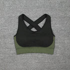 Women's Crop Top And Push Up Leggings - Blue Force Sports