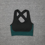 Women's Crop Top And Push Up Leggings - Blue Force Sports