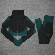 Women's Crop Top And Push Up Leggings - Blue Force Sports