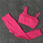Solid Color Seamless Yoga Set for Women - Blue Force Sports