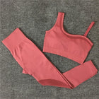 Solid Color Seamless Yoga Set for Women - Blue Force Sports