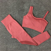 Solid Color Seamless Yoga Set for Women - Blue Force Sports