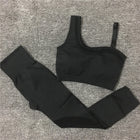 Solid Color Seamless Yoga Set for Women - Blue Force Sports